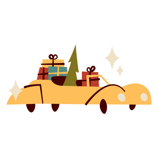 Holiday-themed car decor PNG Design