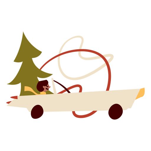 Weihnachtsauto Dachlast PNG-Design