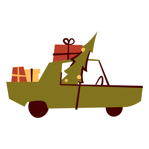 Fahren mit Weihnachtsstimmung PNG-Design