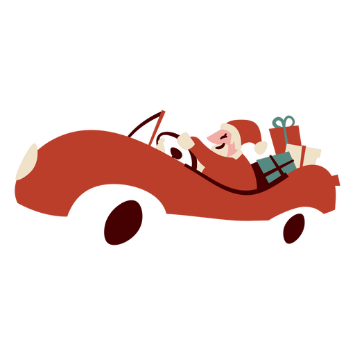 Automóvel festivo com toque natalício Desenho PNG