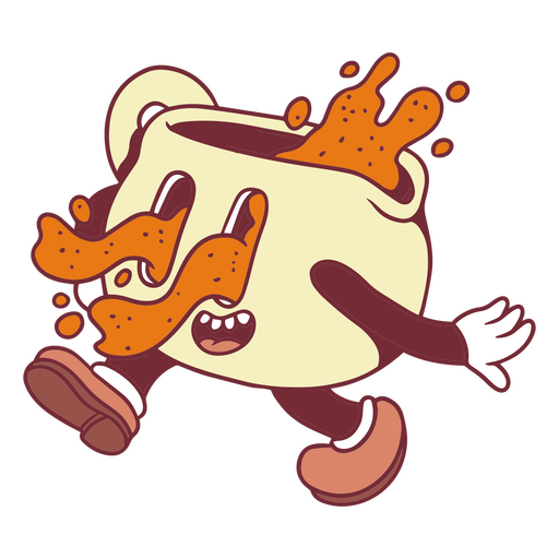 Comical Thanksgiving cartoon character    PNG Design