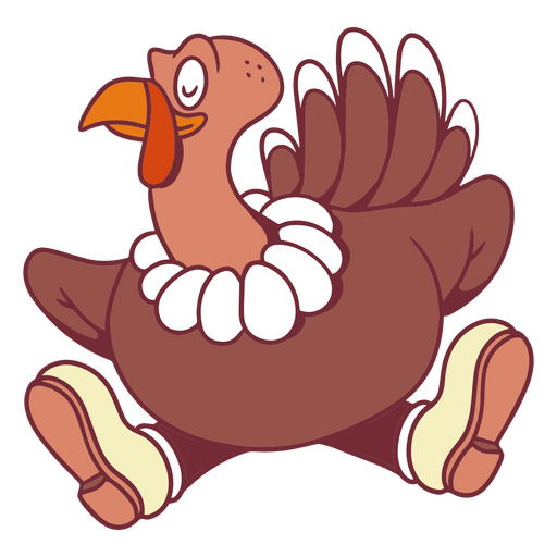 Thanksgiving turkey character PNG Design
