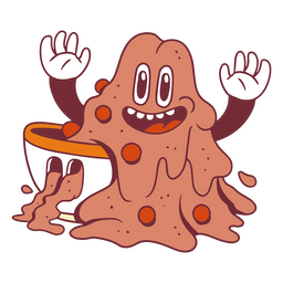 Funny Thanksgiving cartoon character PNG Design