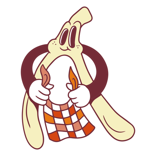 Wishbone Thanksgiving cartoon character PNG Design