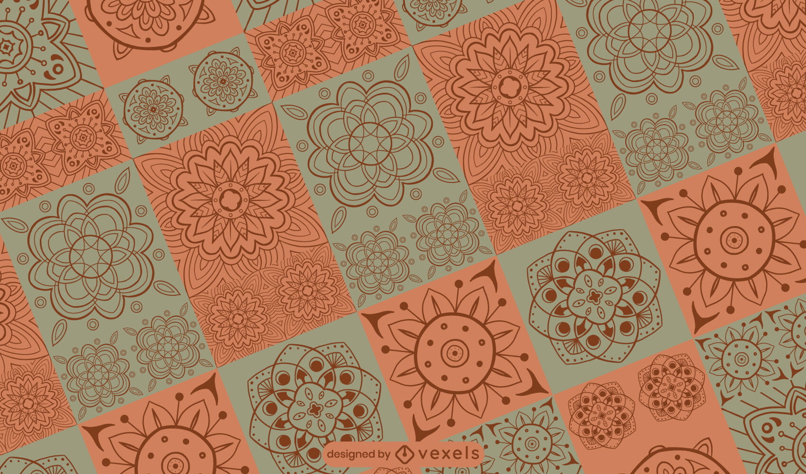 Oriental tiles pattern design