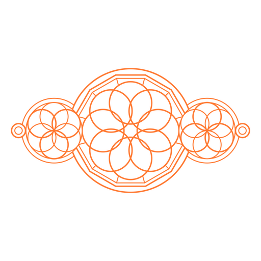 Geometric radial symmetry PNG Design