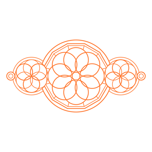 Simetria radial geométrica Desenho PNG