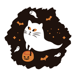 Como Desenhar Halloween Preto Gato Fantasma Vetor Ilustração Desenhe  Fantasma imagem vetorial de NutkinsJ© 613777652