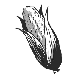 Enjoying a corn-filled thanksgiving feast PNG Design