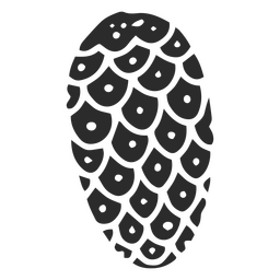 Schwarz-Weiß-Design eines Tannenzapfens PNG-Design