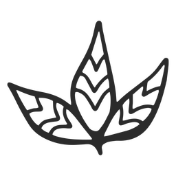Stroke design of leaves PNG Design