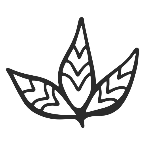 Diseño de trazo de hojas. Diseño PNG