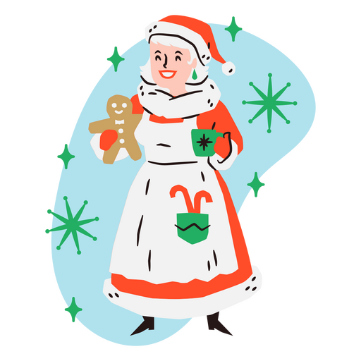 Mrs claus vintage food PNG Design