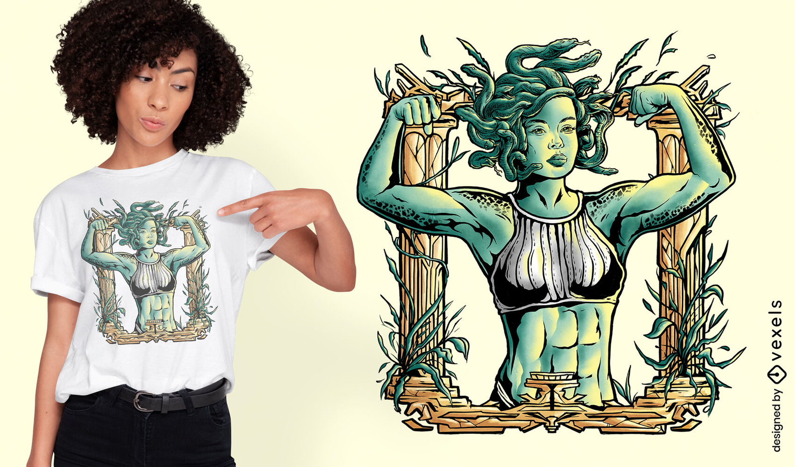 Diseño de camiseta Fitness Medusa