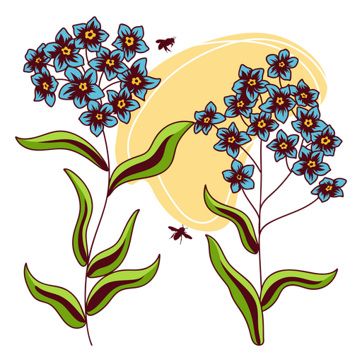 Intime und elegante Blumensträuße PNG-Design