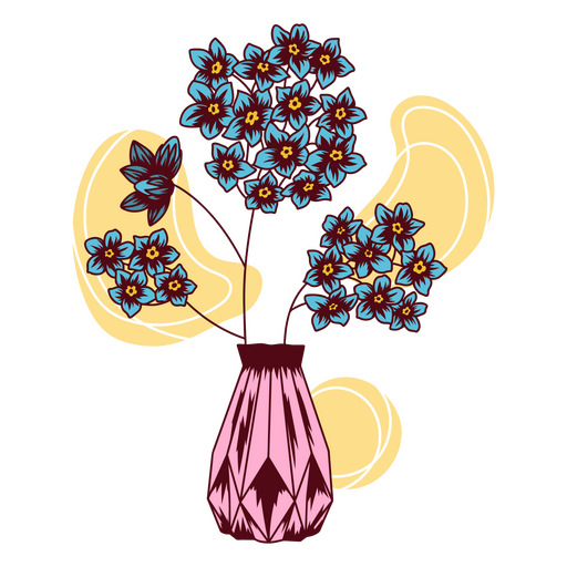 Auffälliges Blumenarrangement PNG-Design
