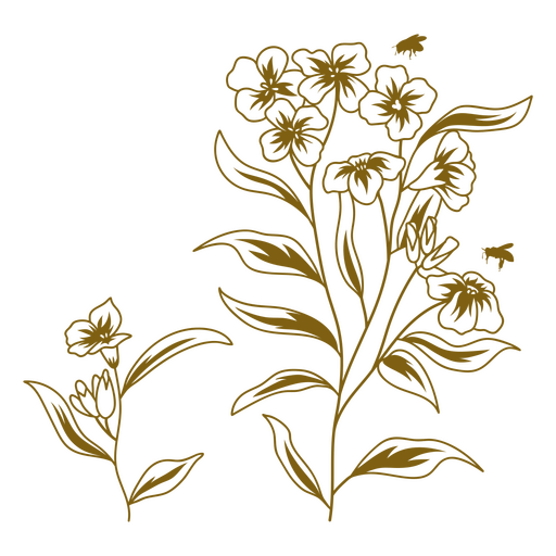 Exquisites Blumendesign für besondere Anlässe PNG-Design