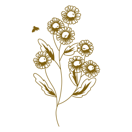 Zeitloses Blumenarrangement PNG-Design