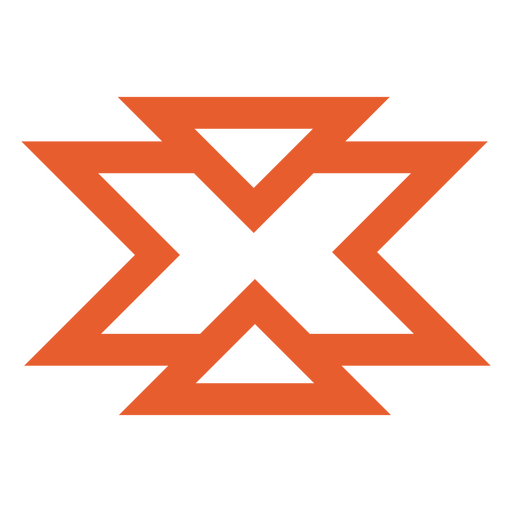 Geometric x-shaped decal PNG Design