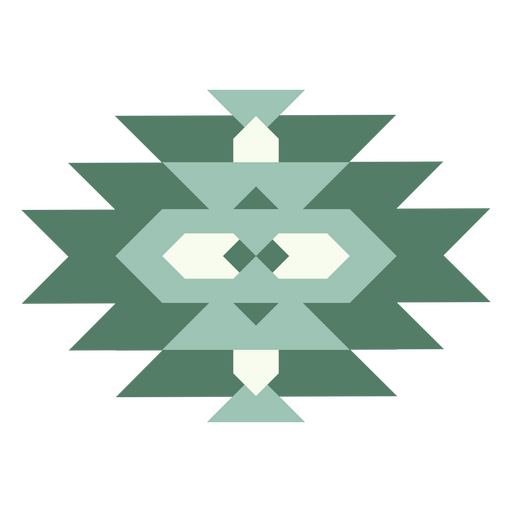 Diseño geométrico de formas verdes. Diseño PNG