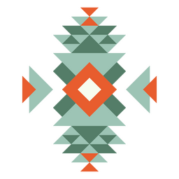 Geometric interlocking green and red shapes PNG Design