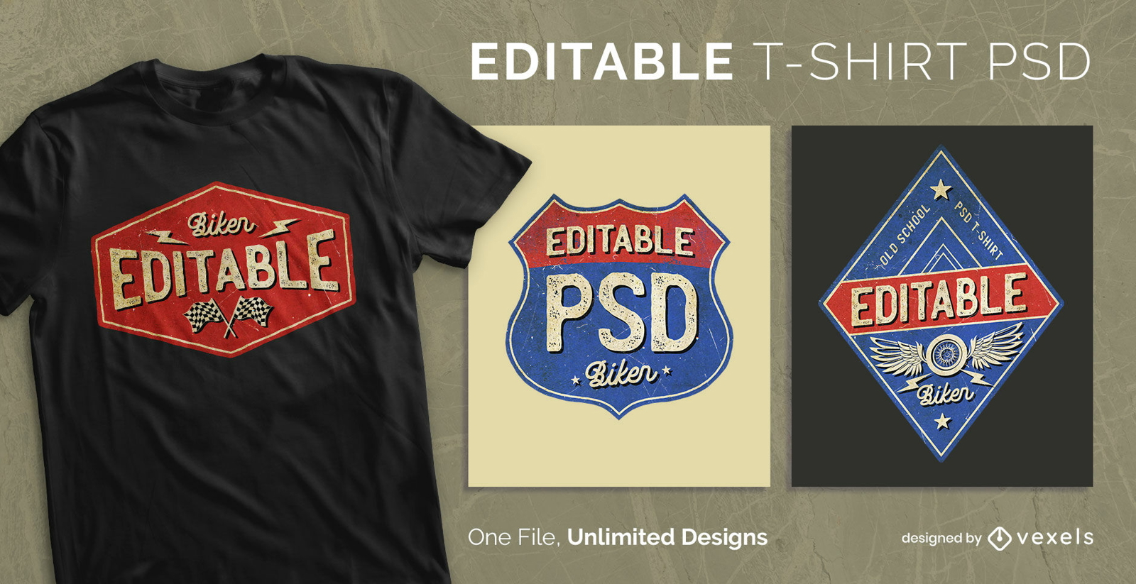 Vintage Stra?enschilder skalierbares T-Shirt PSD