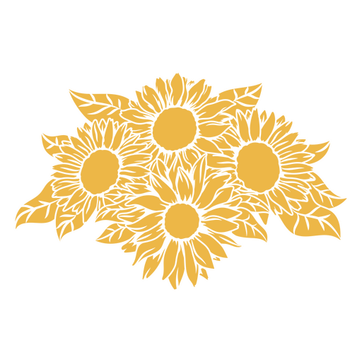 Strahlende Sonnenblume blüht PNG-Design