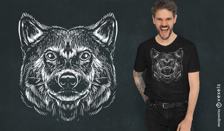 Realistisches Shiba Inu Hunde-T-Shirt-Design