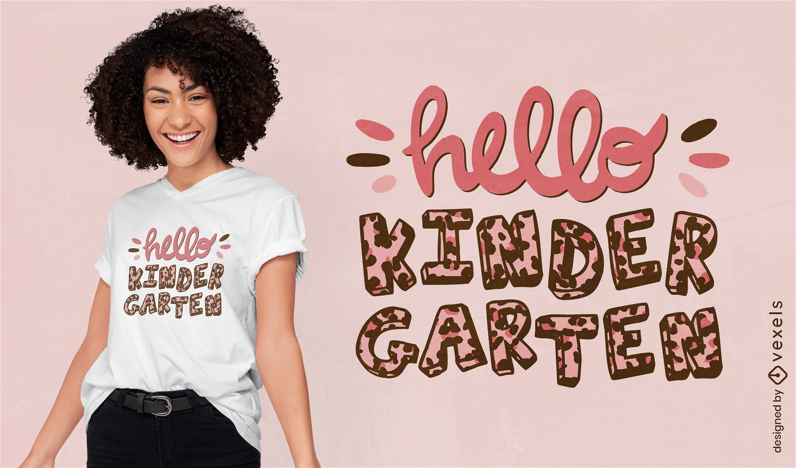 Hallo Kindergarten-Leopard-T-Shirt-Design