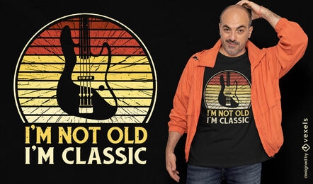 Classic adult guitar t-shirt design