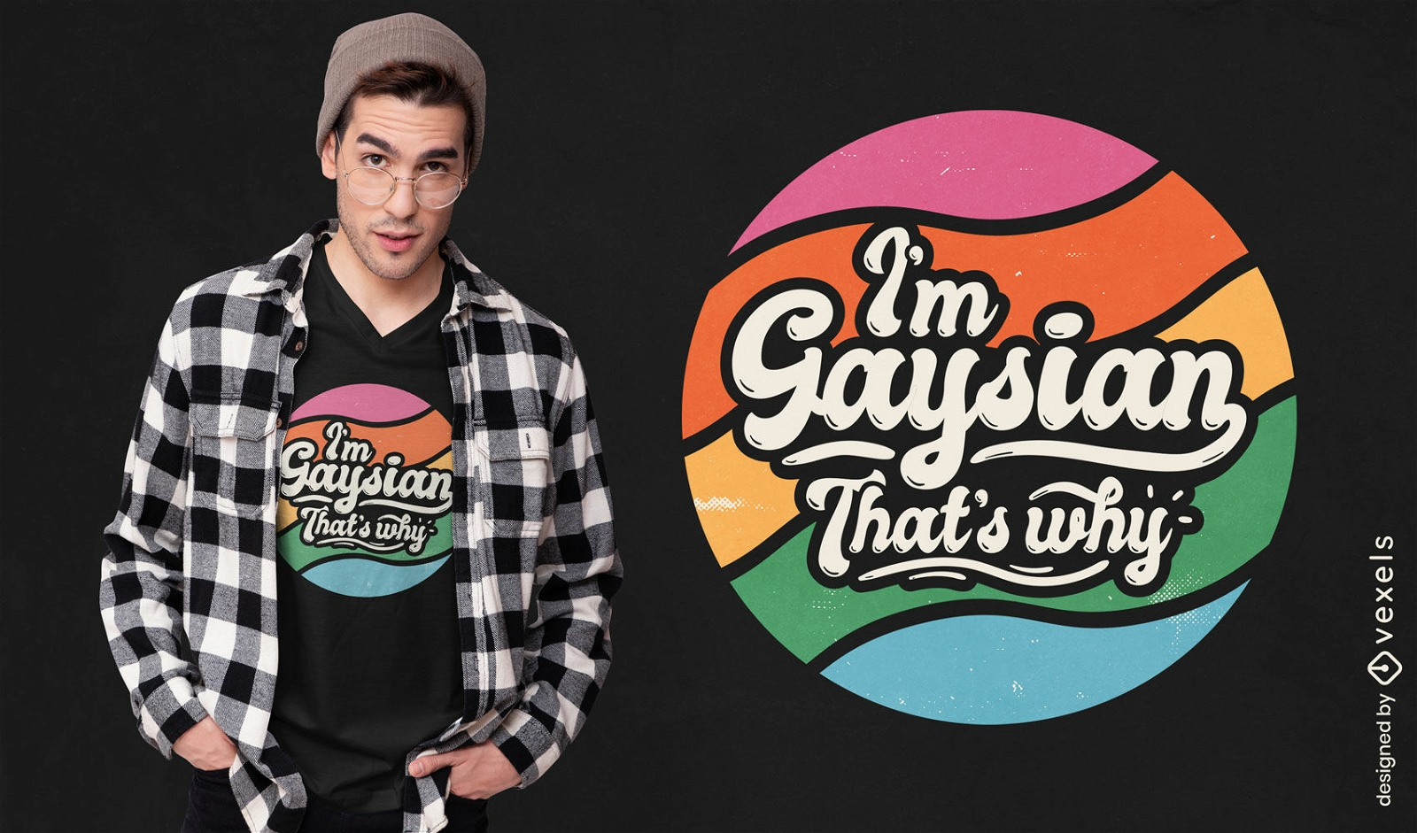 Soy un diseño de camiseta con cita de Gaysian