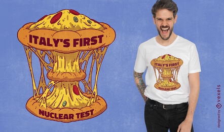 Italian nuclear pizza t-shirt design