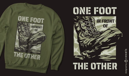Military boot t-shirt design