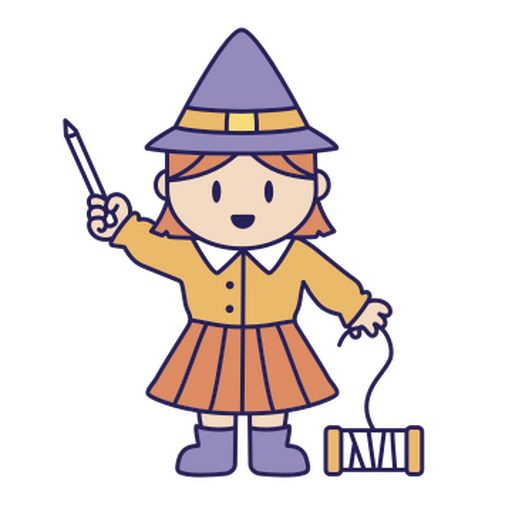 A witch costume for Halloween PNG Design
