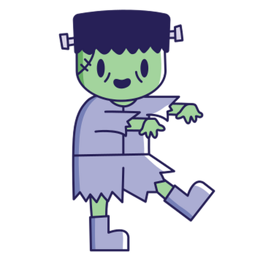A costume of the Frankenstein Monster PNG Design