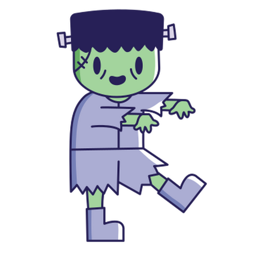 Uma fantasia do Monstro Frankenstein Desenho PNG