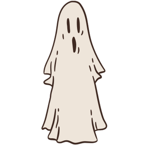 Ghostly white sheet PNG Design