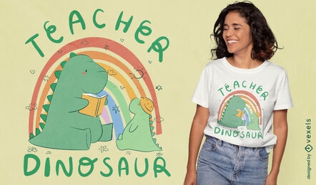 Dinosaurier-Lehrer-T-Shirt-Design