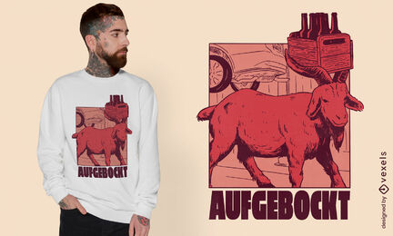 Design de camiseta de cerveja de cabra Billy