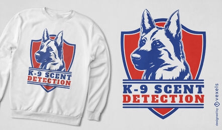 Design de camiseta com distintivo de cão policial