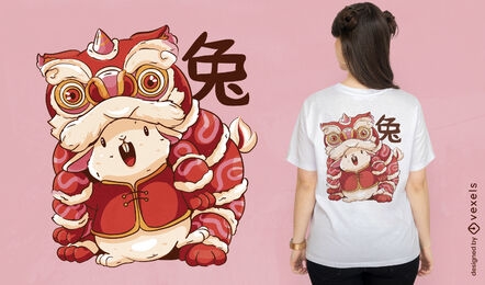 Chinese rabbit New Year t-shirt design