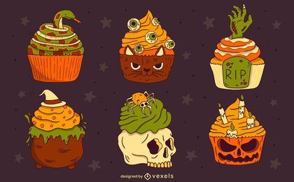 Gespenstische Cupcakes-Set