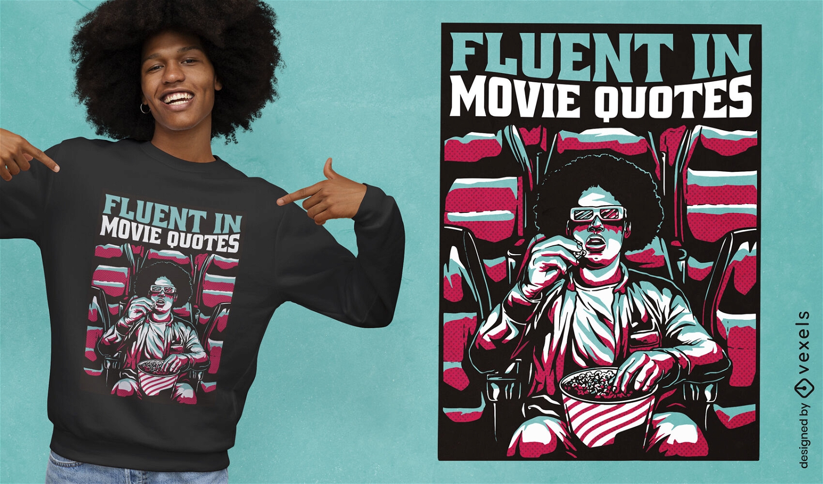Fluen in movie quotes t-shirt design