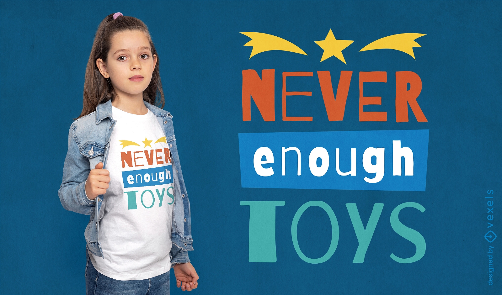 Nie genug Spielzeug-T-Shirt-Design