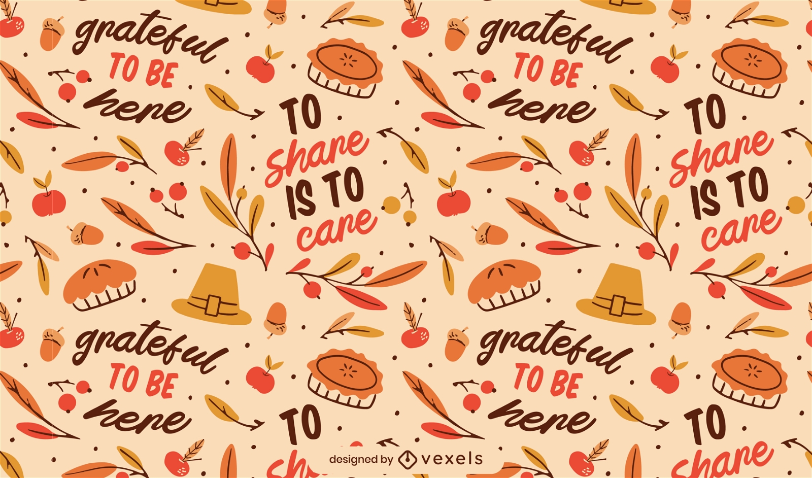 Einfaches Thanksgiving zitiert Musterdesign