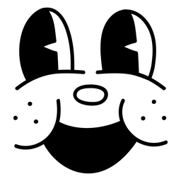 Cara de dibujos animados farsa Diseño PNG