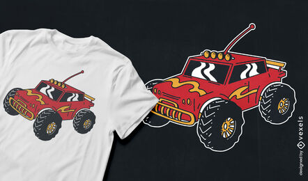 Design de camiseta de brinquedo de carro de controle remoto