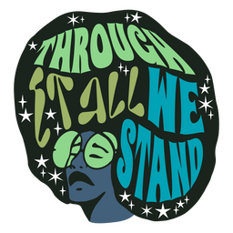 We stand color stroke quote PNG Design