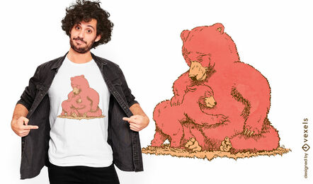 Mutterbär mit jungem T-Shirt-Design