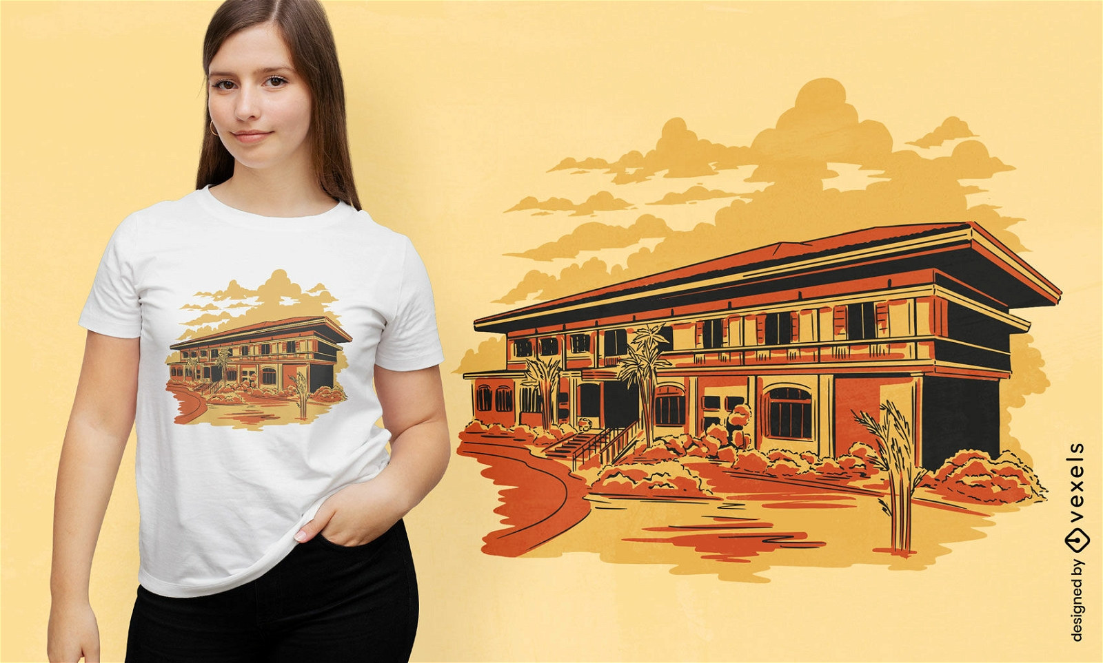 Design de camiseta do Palácio de Malacanang das Filipinas